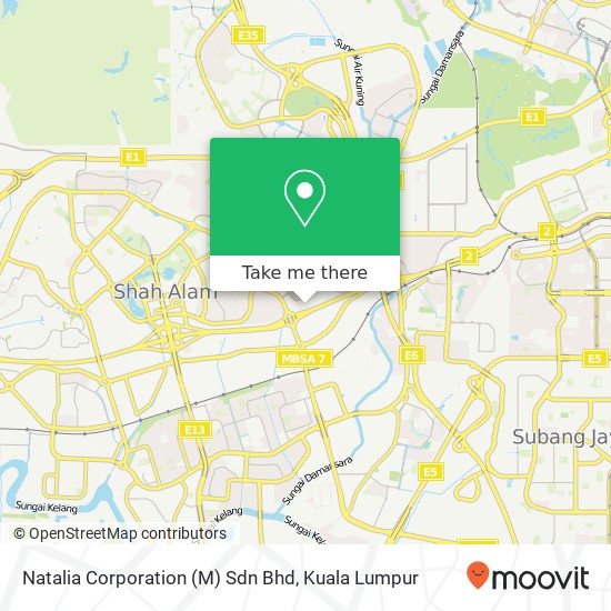 Natalia Corporation (M) Sdn Bhd map
