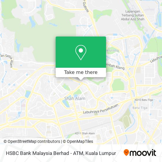 HSBC Bank Malaysia Berhad - ATM map