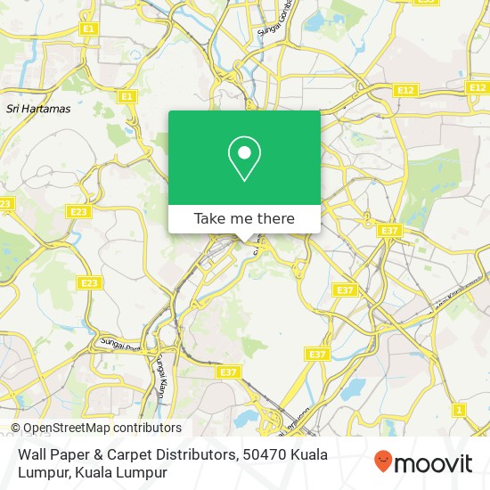 Wall Paper & Carpet Distributors, 50470 Kuala Lumpur map