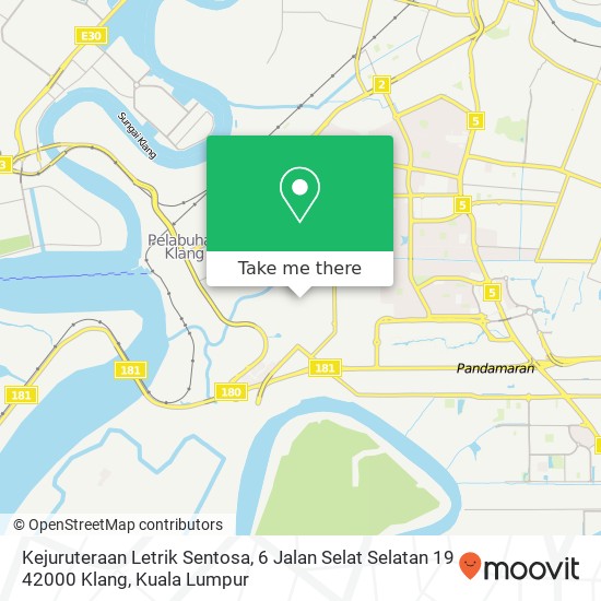 Kejuruteraan Letrik Sentosa, 6 Jalan Selat Selatan 19 42000 Klang map