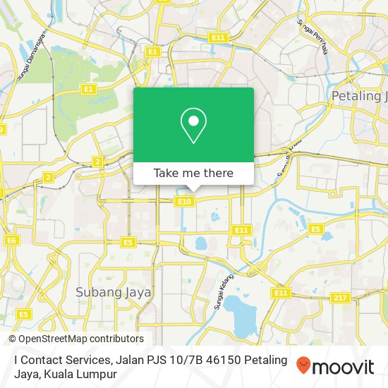 Peta I Contact Services, Jalan PJS 10 / 7B 46150 Petaling Jaya