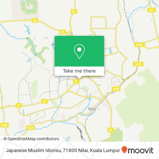 Japanese Muslim Idorisu, 71800 Nilai map