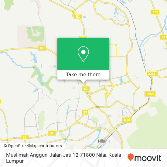 Peta Muslimah Anggun, Jalan Jati 12 71800 Nilai
