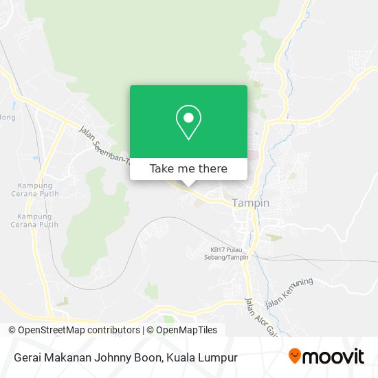 Gerai Makanan Johnny Boon map