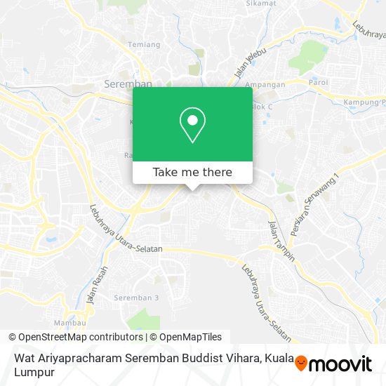 Wat Ariyapracharam Seremban Buddist Vihara map