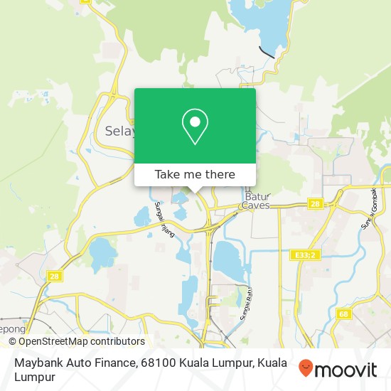 Maybank Auto Finance, 68100 Kuala Lumpur map