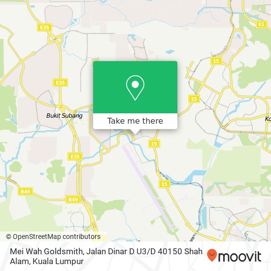 Mei Wah Goldsmith, Jalan Dinar D U3 / D 40150 Shah Alam map