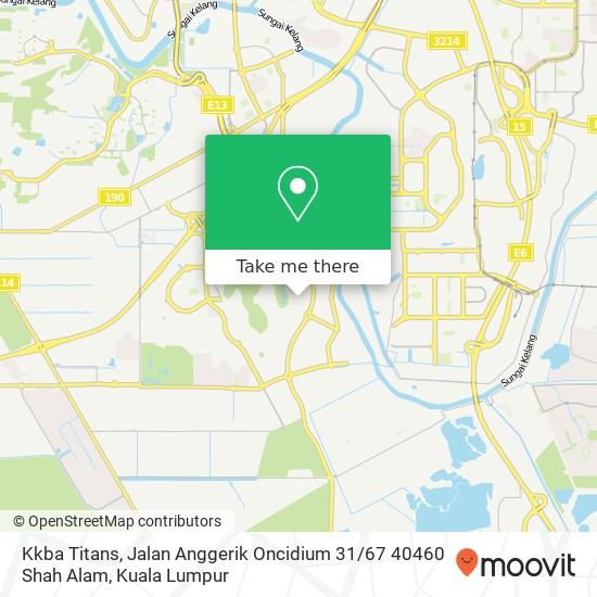 Peta Kkba Titans, Jalan Anggerik Oncidium 31 / 67 40460 Shah Alam