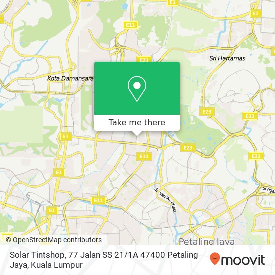 Solar Tintshop, 77 Jalan SS 21 / 1A 47400 Petaling Jaya map
