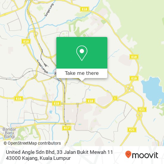 United Angle Sdn Bhd, 33 Jalan Bukit Mewah 11 43000 Kajang map