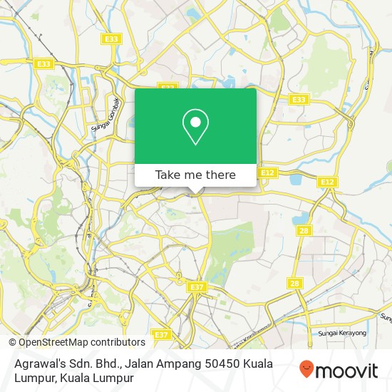 Agrawal's Sdn. Bhd., Jalan Ampang 50450 Kuala Lumpur map