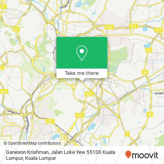 Peta Ganeson Krishman, Jalan Loke Yew 55100 Kuala Lumpur