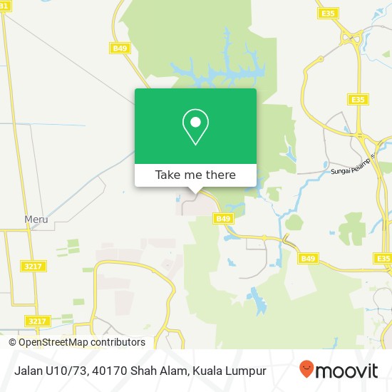 Peta Jalan U10/73, 40170 Shah Alam