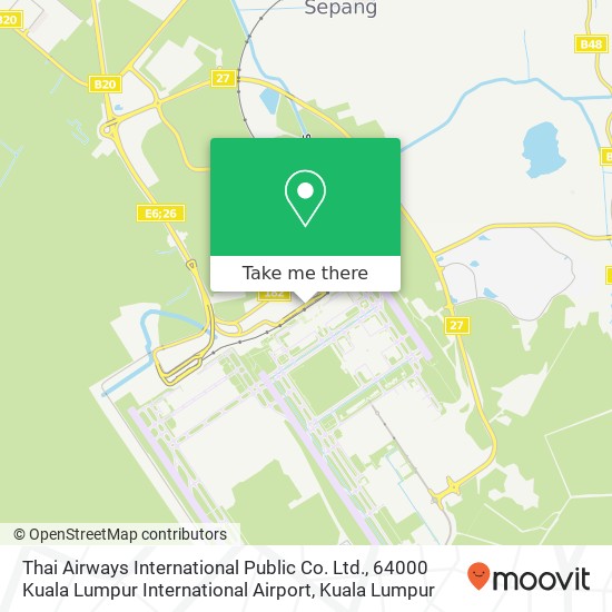 Thai Airways International Public Co. Ltd., 64000 Kuala Lumpur International Airport map