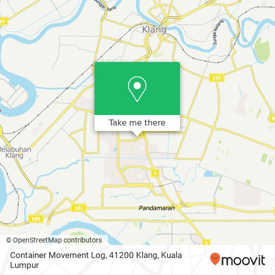Container Movement Log, 41200 Klang map