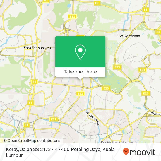 Peta Keray, Jalan SS 21 / 37 47400 Petaling Jaya