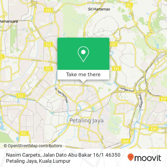 Nasim Carpets, Jalan Dato Abu Bakar 16 / 1 46350 Petaling Jaya map