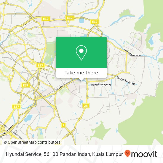 Hyundai Service, 56100 Pandan Indah map