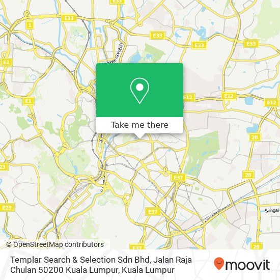 Templar Search & Selection Sdn Bhd, Jalan Raja Chulan 50200 Kuala Lumpur map