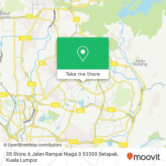 3S Store, 6 Jalan Rampai Niaga 3 53300 Setapak map