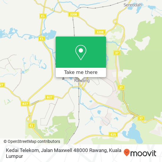 Peta Kedai Telekom, Jalan Maxwell 48000 Rawang