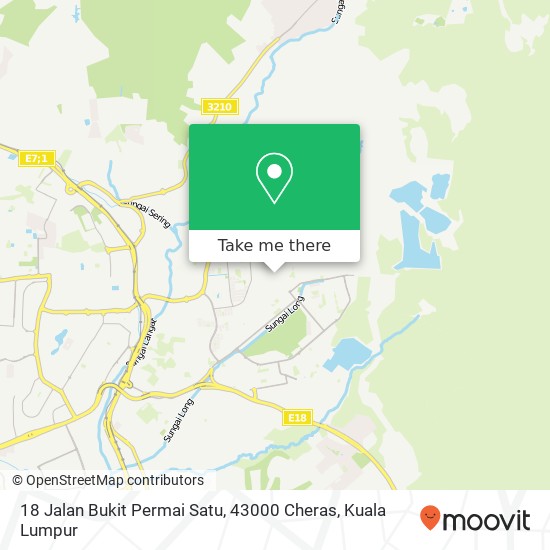 18 Jalan Bukit Permai Satu, 43000 Cheras map