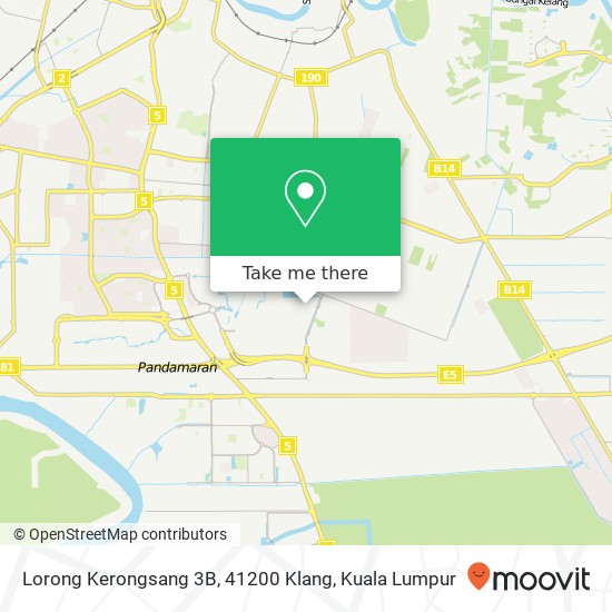 Peta Lorong Kerongsang 3B, 41200 Klang