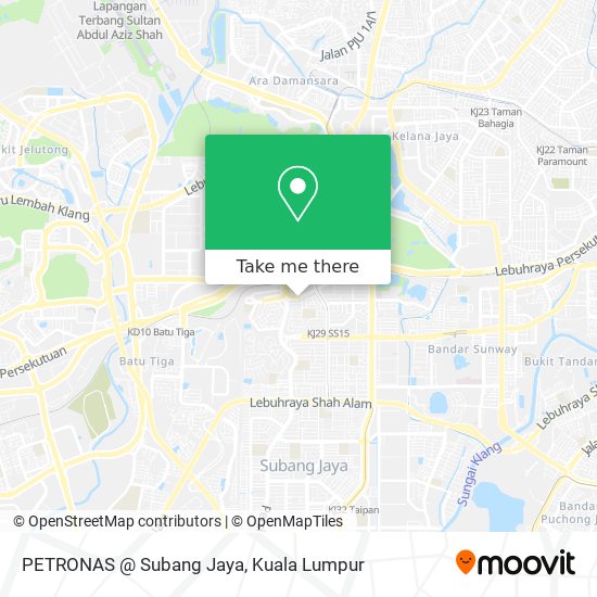 PETRONAS @ Subang Jaya map