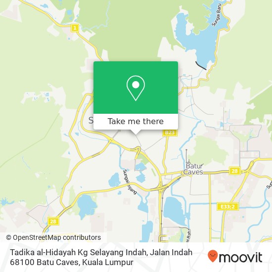 Tadika al-Hidayah Kg Selayang Indah, Jalan Indah 68100 Batu Caves map