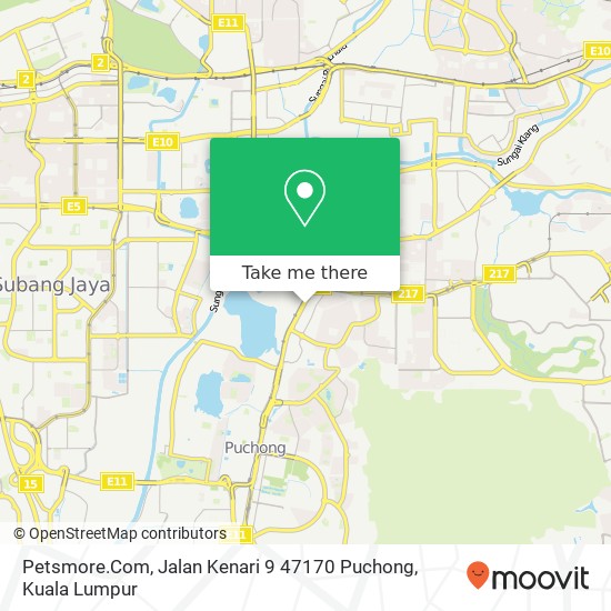 Peta Petsmore.Com, Jalan Kenari 9 47170 Puchong