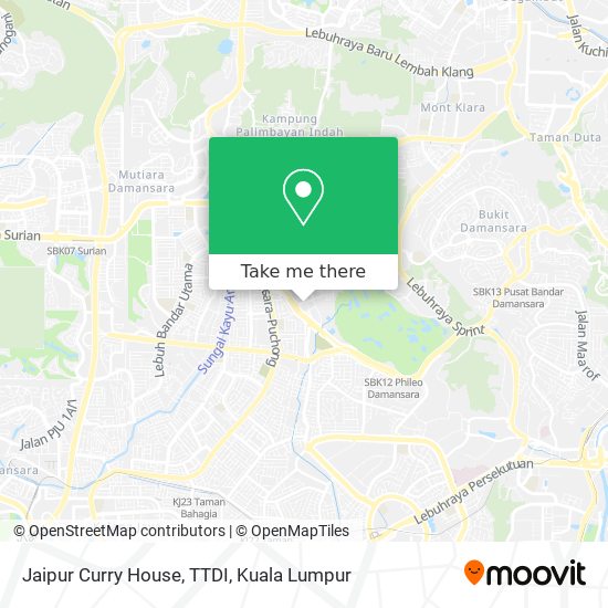 Jaipur Curry House, TTDI map