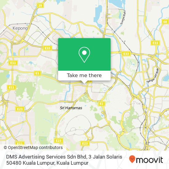 DMS Advertising Services Sdn Bhd, 3 Jalan Solaris 50480 Kuala Lumpur map