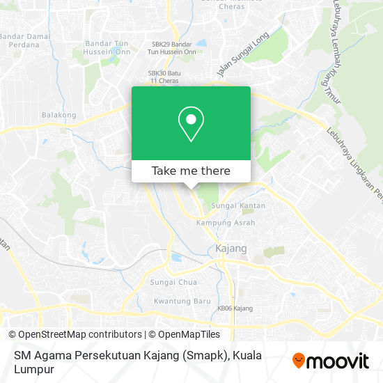 SM Agama Persekutuan Kajang (Smapk) map