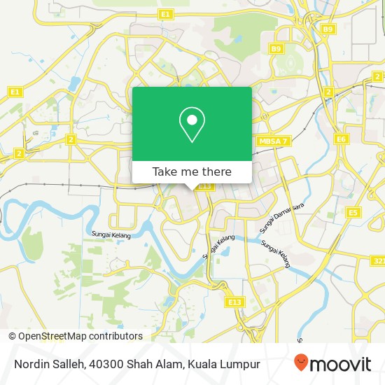 Peta Nordin Salleh, 40300 Shah Alam