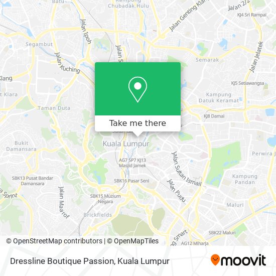 Dressline Boutique Passion map