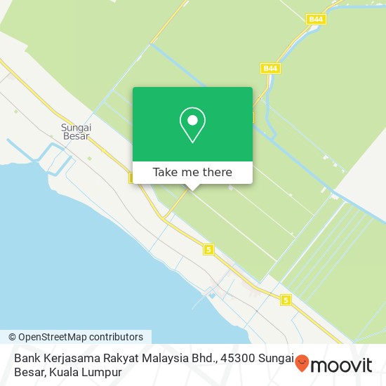 Peta Bank Kerjasama Rakyat Malaysia Bhd., 45300 Sungai Besar