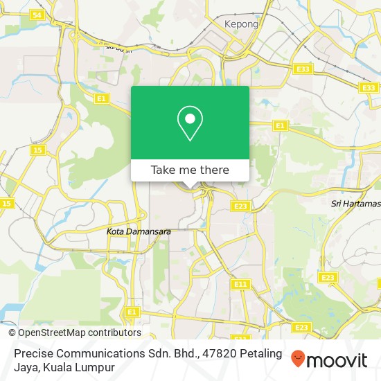 Precise Communications Sdn. Bhd., 47820 Petaling Jaya map