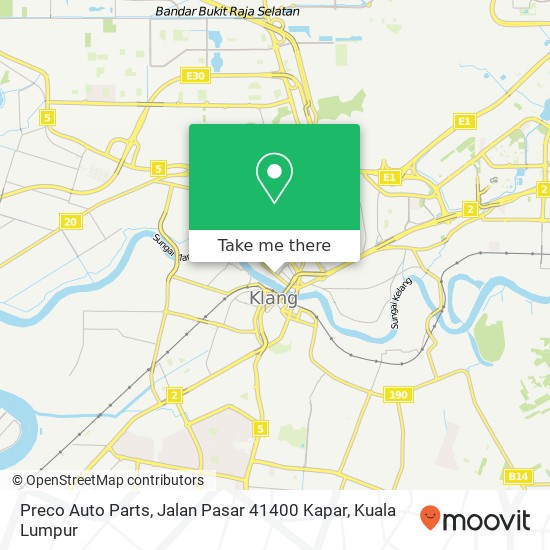 Preco Auto Parts, Jalan Pasar 41400 Kapar map