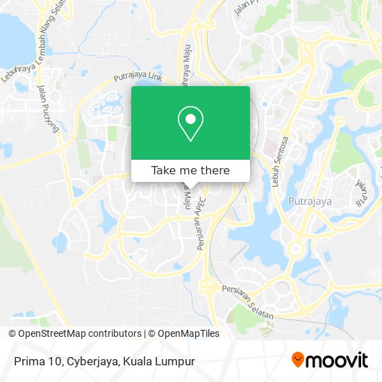 Prima 10, Cyberjaya map