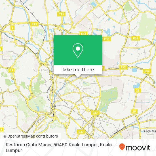 Peta Restoran Cinta Manis, 50450 Kuala Lumpur