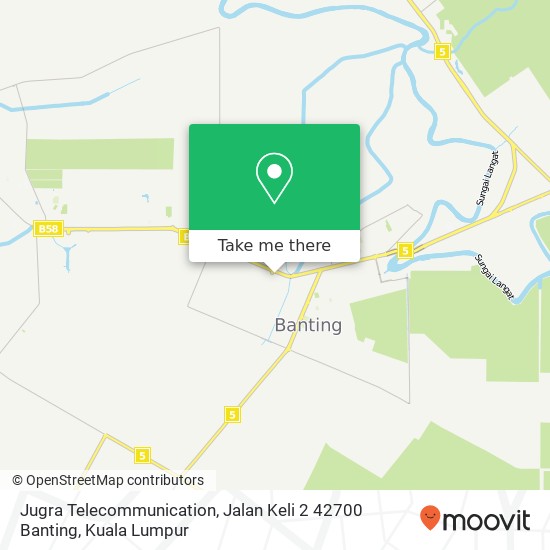 Peta Jugra Telecommunication, Jalan Keli 2 42700 Banting