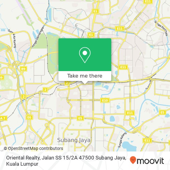Peta Oriental Realty, Jalan SS 15 / 2A 47500 Subang Jaya
