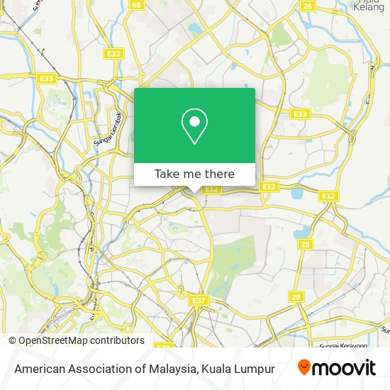 American Association of Malaysia map