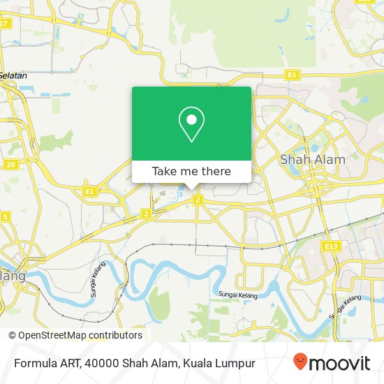 Formula ART, 40000 Shah Alam map