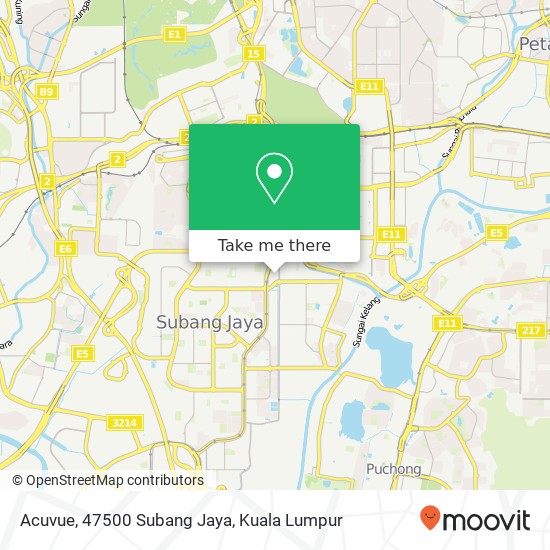 Peta Acuvue, 47500 Subang Jaya