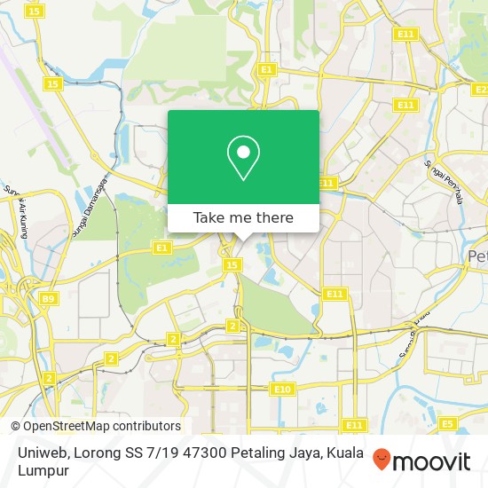 Uniweb, Lorong SS 7 / 19 47300 Petaling Jaya map