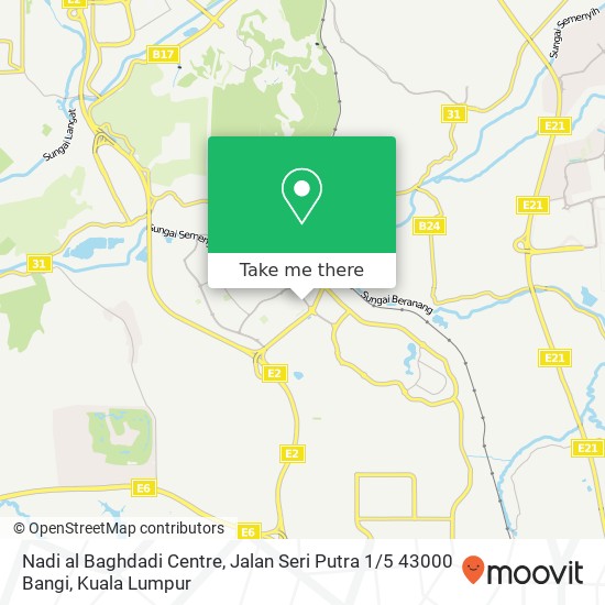 Nadi al Baghdadi Centre, Jalan Seri Putra 1 / 5 43000 Bangi map