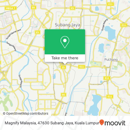 Peta Magnify Malaysia, 47630 Subang Jaya
