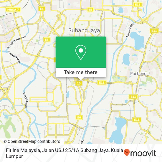 Peta Fitline Malaysia, Jalan USJ 25 / 1A Subang Jaya