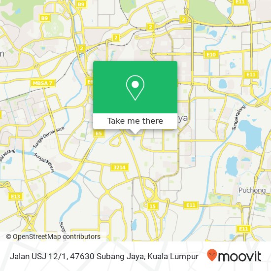 Peta Jalan USJ 12 / 1, 47630 Subang Jaya